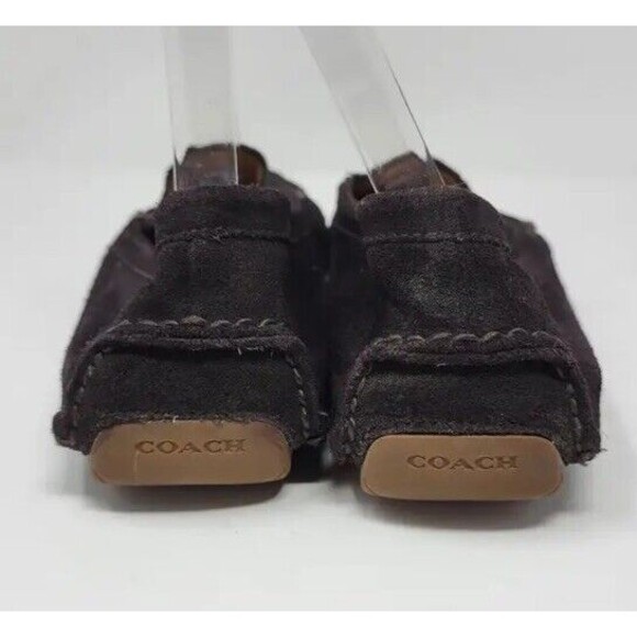 COACH Shoes Amber Black Driving Mocs Slip On Flat Loafer - Picture 3 of 5